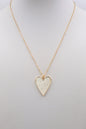 Gold Chain with Heart Shell 16"-18" Necklace