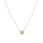 Gold Pave Circle on 16"-18" Necklace