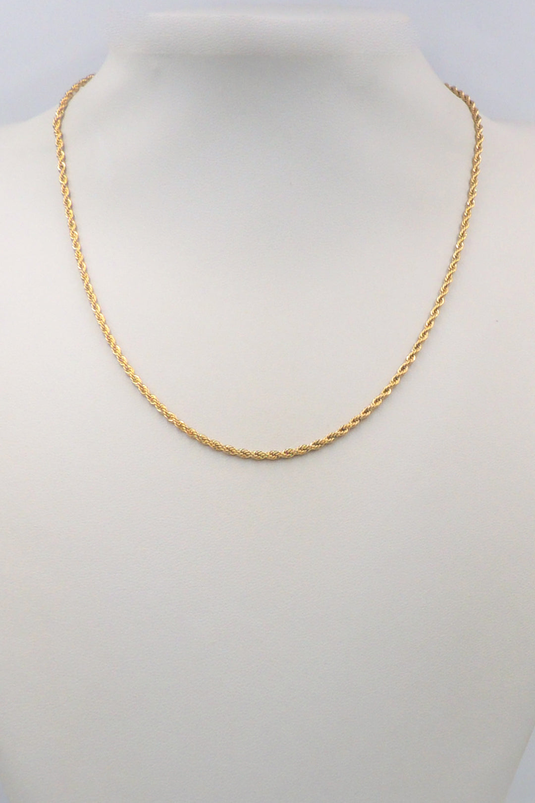 Stainless Steel Twisted Thin Chain 16"-18" Necklace