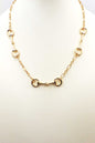 Gold Horsebit Chain 16"-18" Necklace