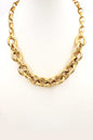 Stainless Steel Chunky Gold Chain 16"-18" Necklace