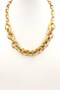 Stainless Steel Chunky Chain 16"-18" Necklace