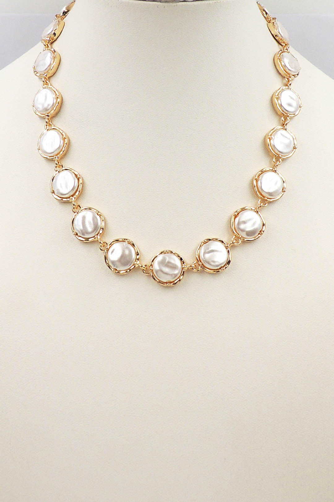 Gold Chain Cord 16"-18" Necklace with Freshwater Pearl Charm