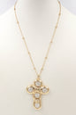 Gold Chain with Coin Pearl and Gold 16"-18" Necklace