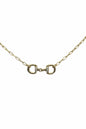 Gold Horse Bit 16"-18" Necklace