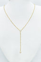 18K Gold Double Layered Pearl Drop Necklace