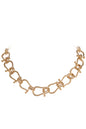 Gold Chunky Chain Horsebit 16"-18" Necklace