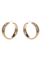 Gold Metal Lightweight 1.75" Hoop Earring