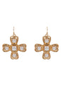Gold Filigree with Pearl Drop 1.75" Earring