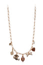 Gold Touchdown, Helmet, with Glitter Football Charm Necklace