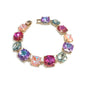 Pastel Multi Glass Crystal 7.5" Bracelet