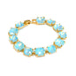 Pastel Blue Glass Crystal 7.5" Bracelet