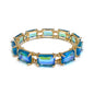 Turquoise Rectangle Crystal Stretch Bracelet