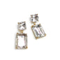 Clear Crystal Double Drop 1.25" Earring