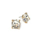 Clear Square Stone Stud Earring