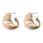 Matte Gold Wide Hoop .5" Earring