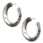 Matte Silver Thick 1.5" Earring