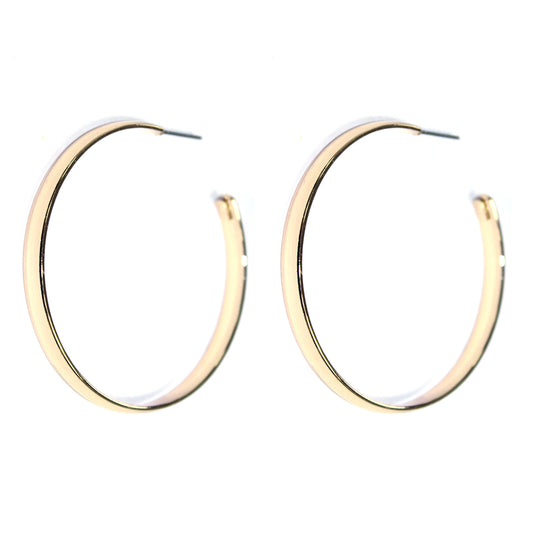 Gold Thin 2" Hoop Earring