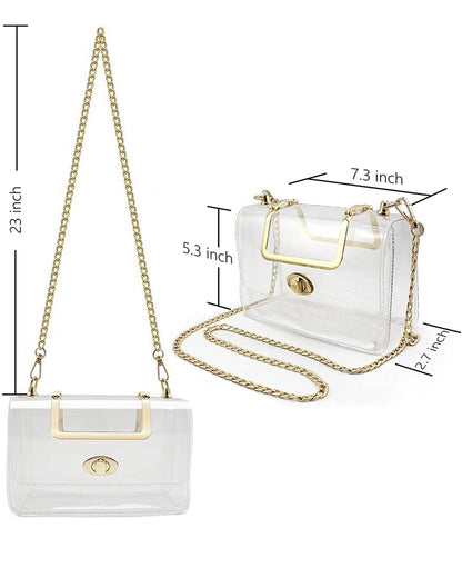 Clear Purse with Gold Accents, Game Day