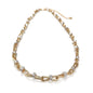 Gold Link Chain with Silver Accents 16"-18" Necklace