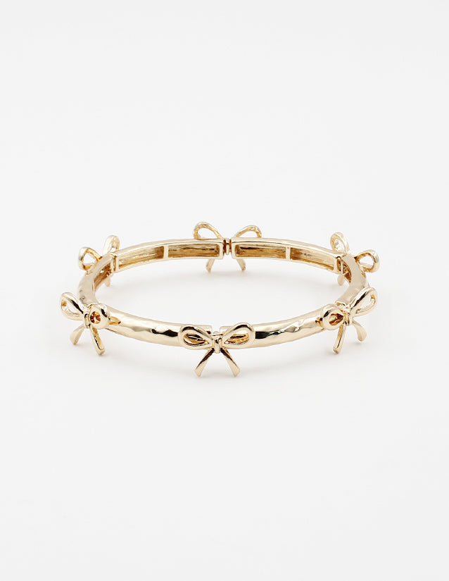 Gold Multi Bow Stretch Bracelet