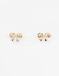 Gold Metal Stud .5" Bow Earring