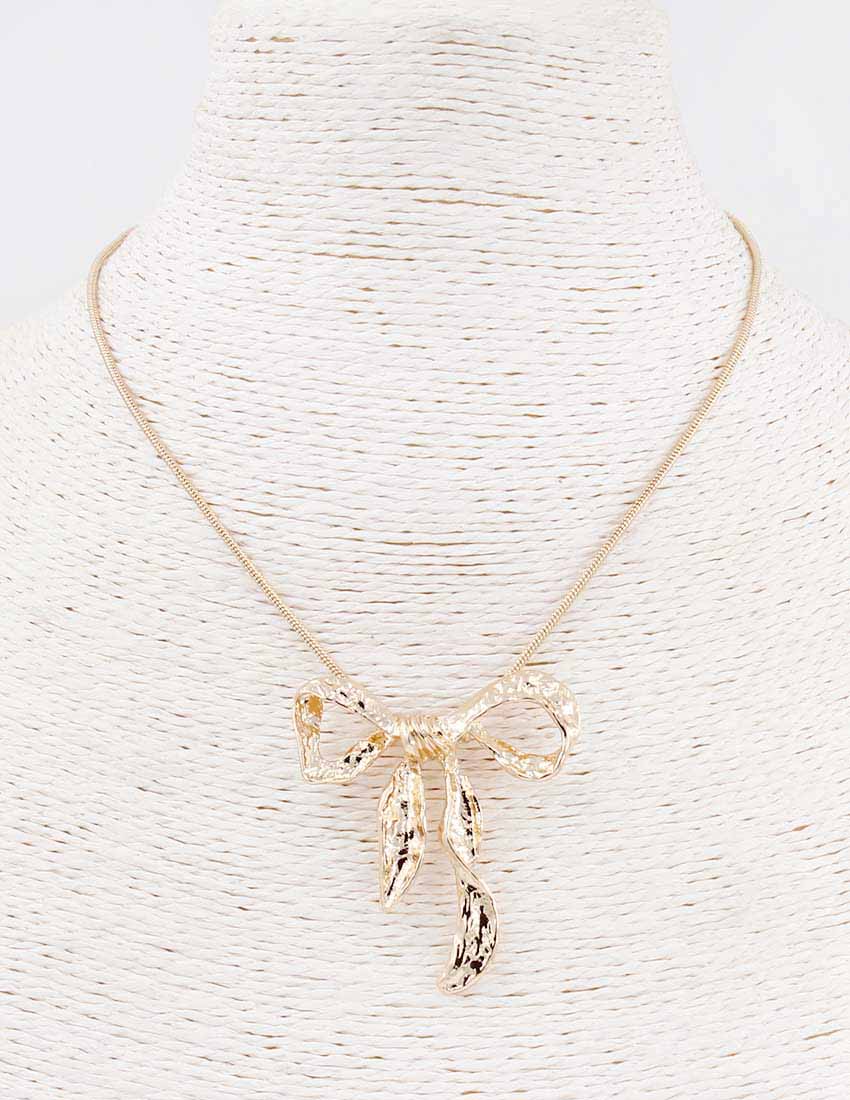 Gold Chain with Bow 16"-18" Necklace