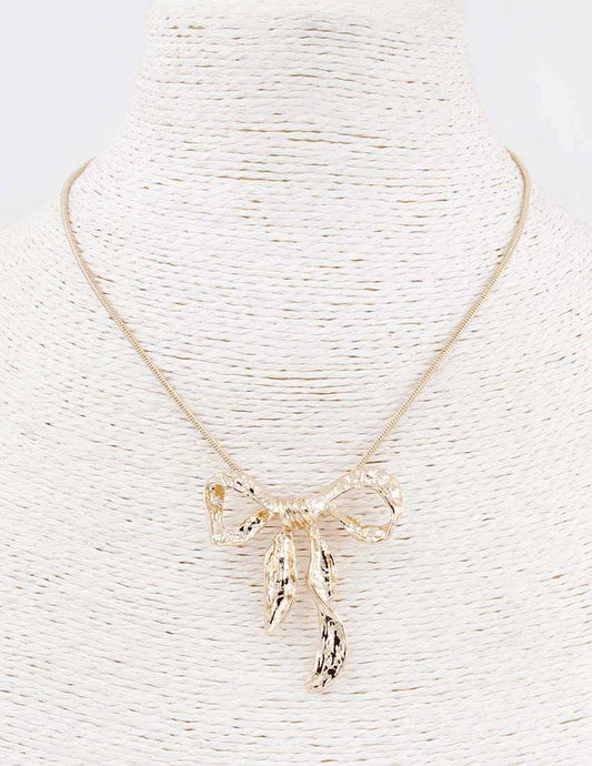 Gold Chain with Bow 16"-18" Necklace