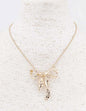 Gold Chain with Bow 16"-18" Necklace