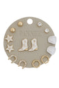 White Cowboy Boot, Western Set of 7 Stud Earrings