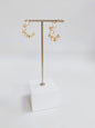 Gold and Pearl Geometric 1.5"Earring