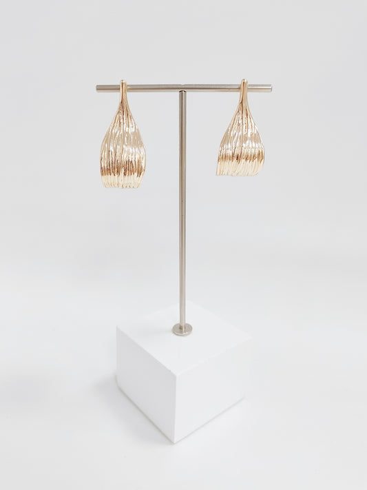 Gold Multi Layered 1" Hoop Earring