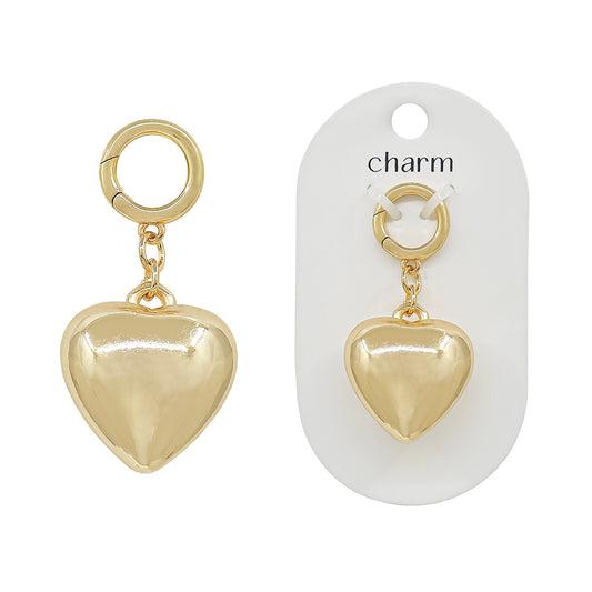 Puffy Heart Scarf Charm