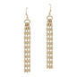 Gold Multi Textured Chain 2" Earring