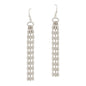 Silver Multi Textured Chain 2" Earring