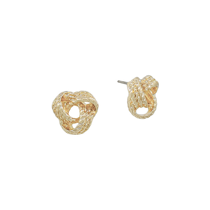 Gold Small Knot Stud Earring