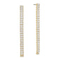 Gold Rectangle Crystals 2.5" Drop Earring