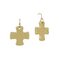 .5" Hammered Cross Metal Earring