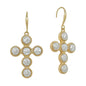 Cross Round Pearl 1.5" Earring