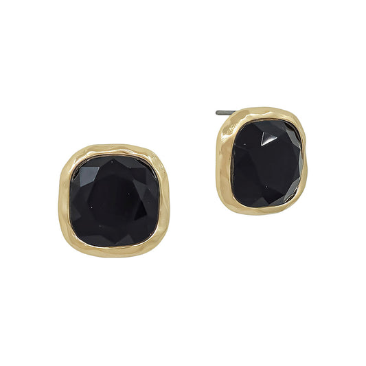 16MM Black Crystal Studded Earring
