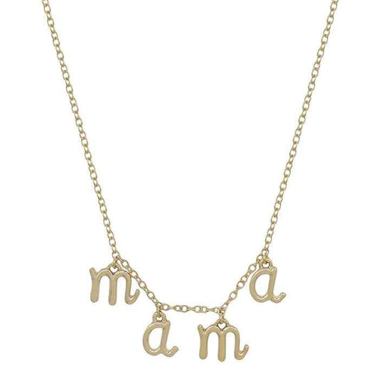 Gold "Mama" on a 16"-18" Necklace