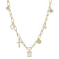 Clover, Cross, Crystal, Coin 16"-18" Charm Necklace