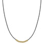 Black Cord Necklace with 5MM Beaded Accents