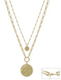 Water Resistant Two Layer Round Risc 1.2" Snake Chain Necklace