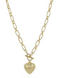 Gold Chain with Large Puffy Heart 16"-18" Necklace