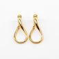 Gold Twisted Teardrop 1.5" Stud Earring