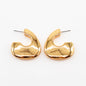 Gold Geometric 1.5" Hoop Earring
