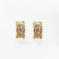 Gold Rhinestone .5" Hoop Earring