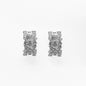 Silver Rhinestone .5" Hoop Earring