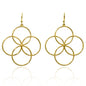 Gold Circles Geometric 1" Earring